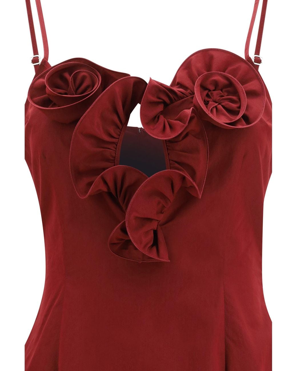 Magda Butrym Red Flower Detail Midi Dress