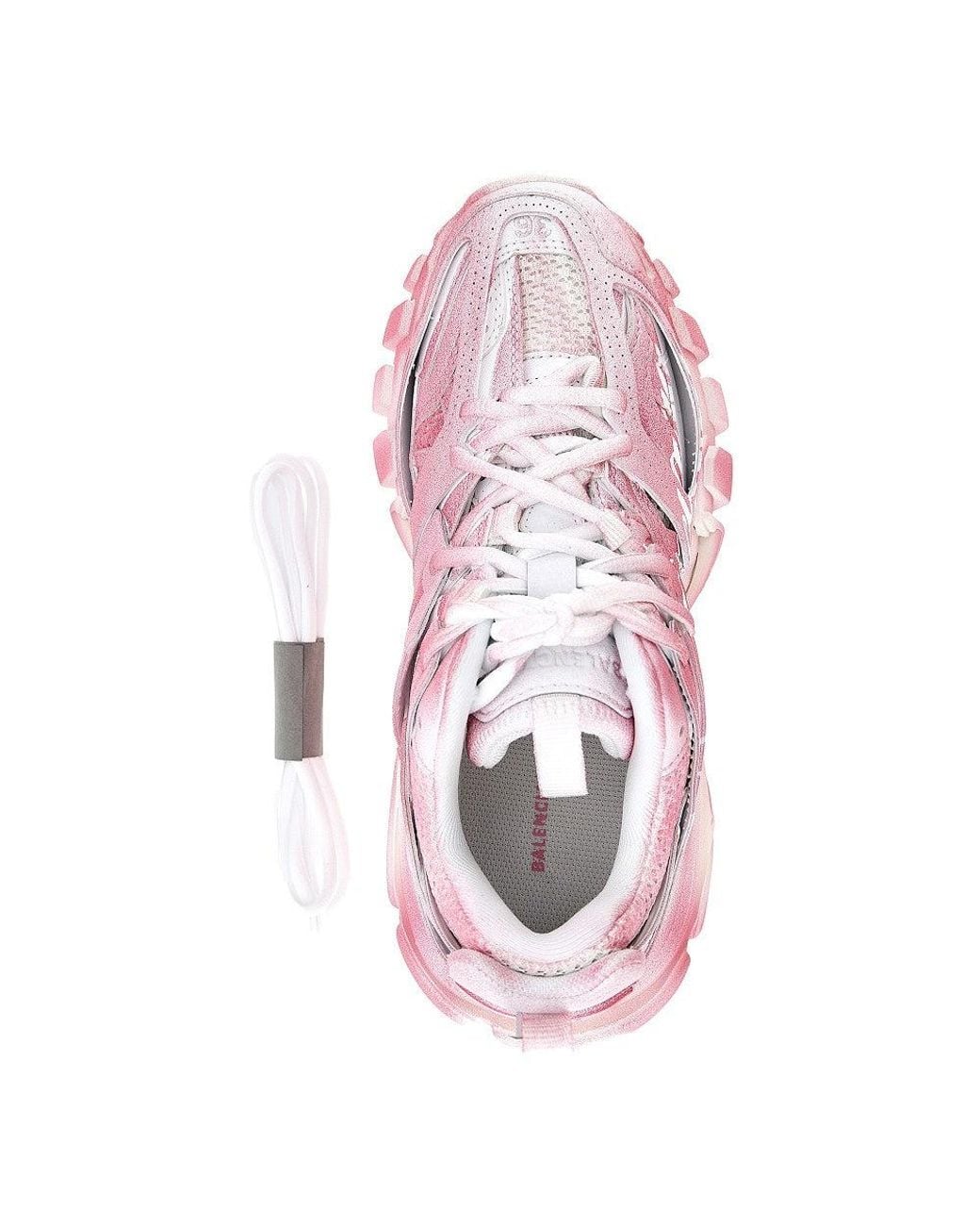 Balenciaga Pink Stencil Logo Track Sneakers