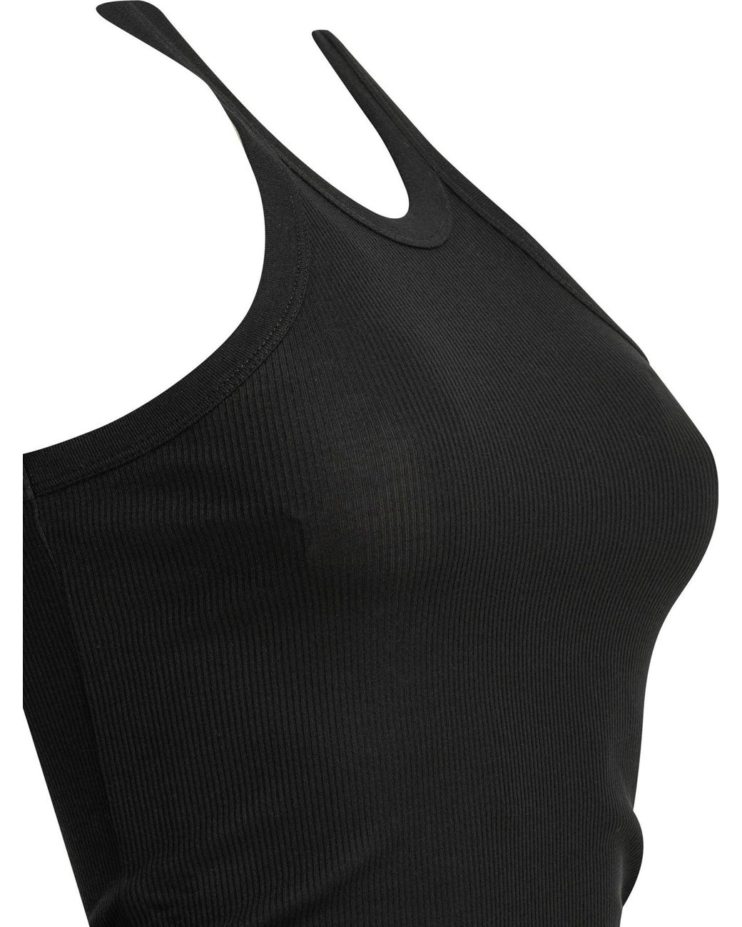 Max Mara Black Cotton And Silk Tank Top