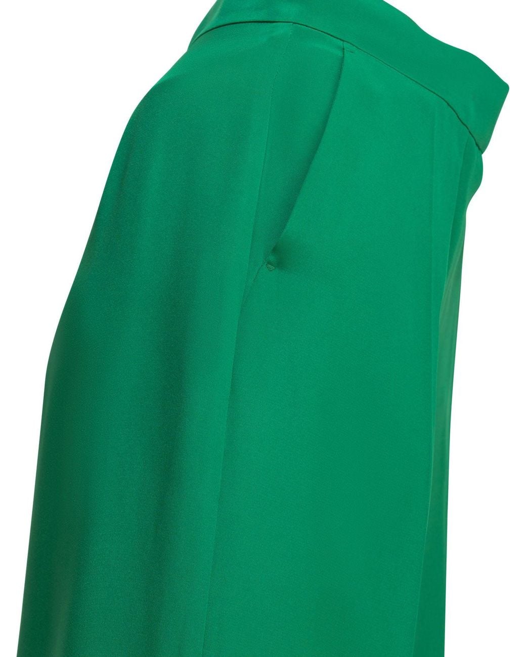 Max Mara Green Tailored Silk Pants