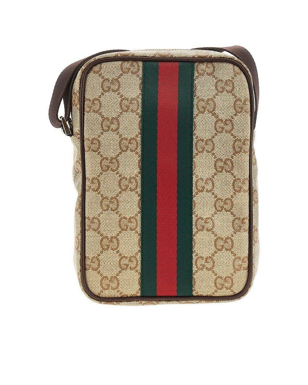 Gucci Metallic Gg Supreme Crossbody Mini Bag for men