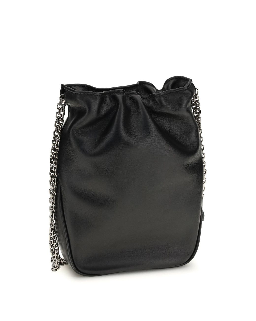 Roger Vivier Black Bucket Bag Nano Pilgrim Lambskin