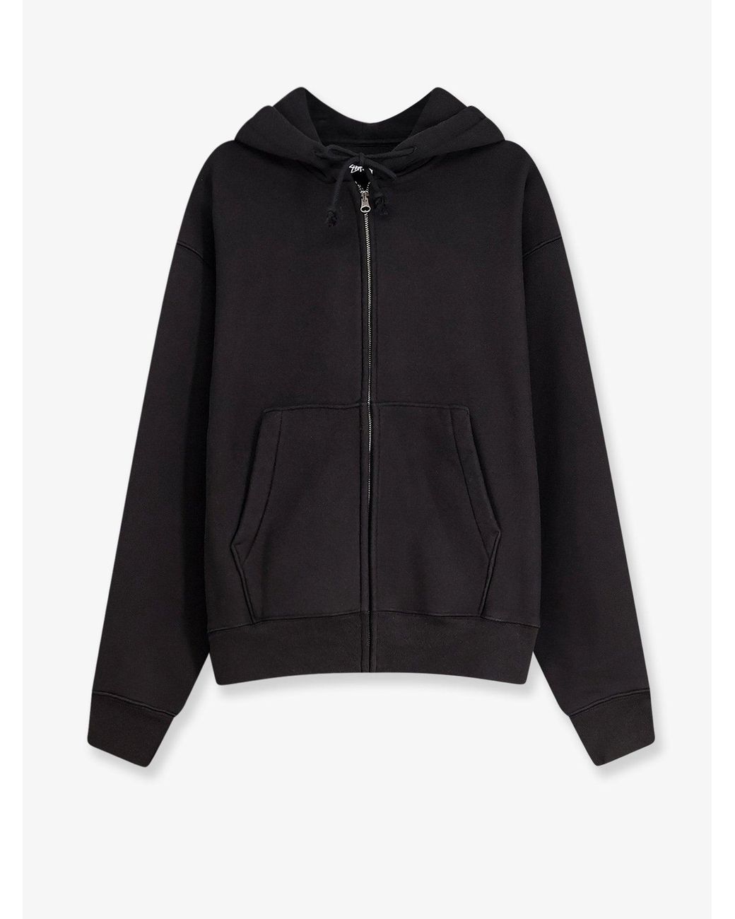 Stussy Black Cursive Applique Sweatshirt for men
