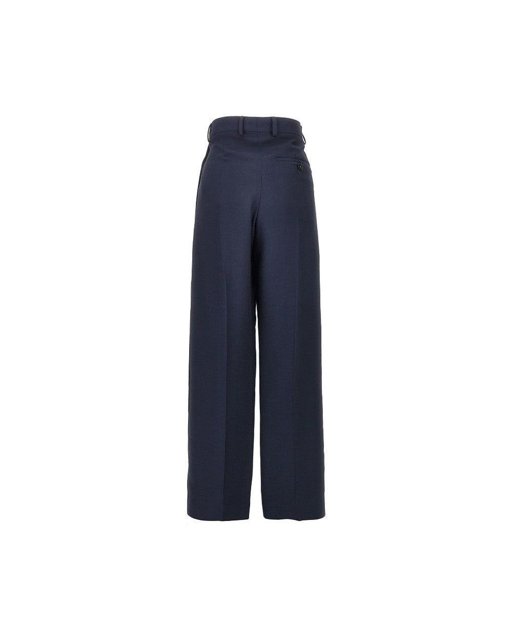 Stella McCartney Blue Tailored Pants With Press-Studs