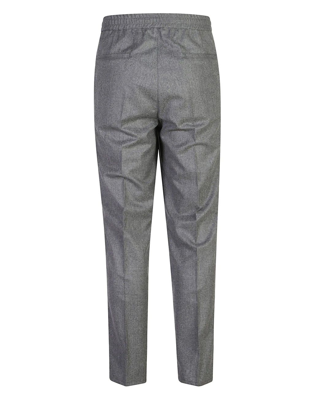 Brunello Cucinelli Gray Wool Leisure Fit Pants for men