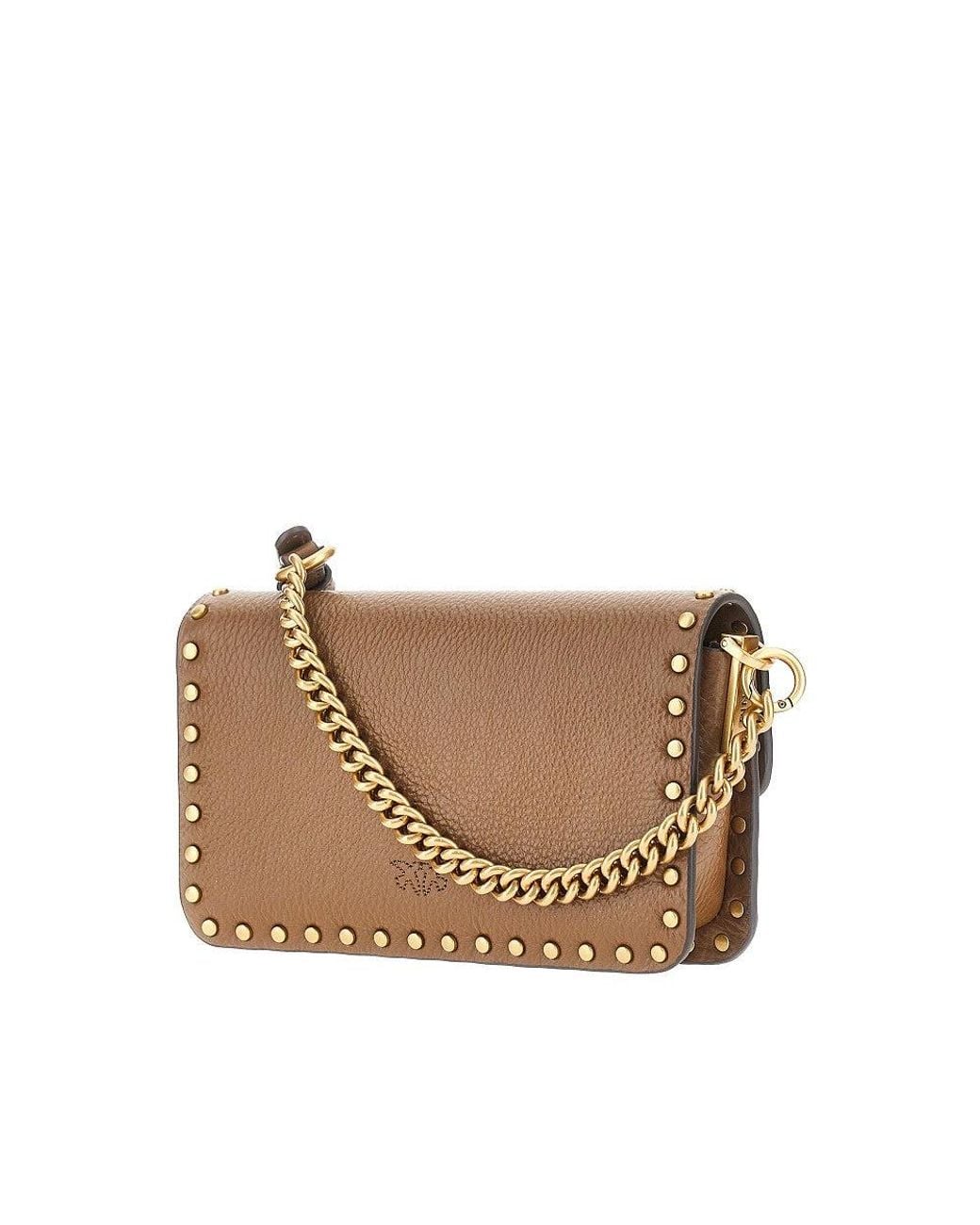 Pinko Brown Baby Love Bag One Slouchy Leather Bag