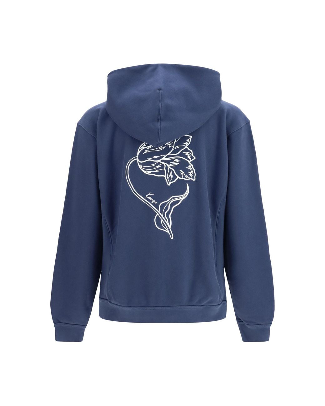KENZO Blue Tulip Zip Hoodie for men
