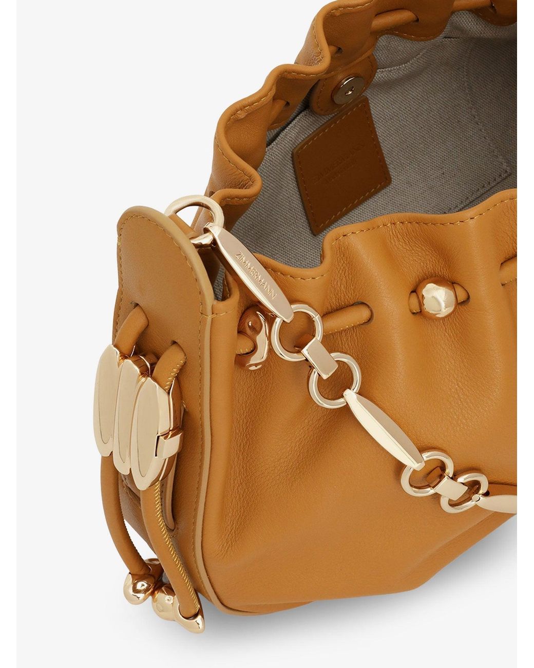 Zimmermann Brown Leather Clutch Halcyon
