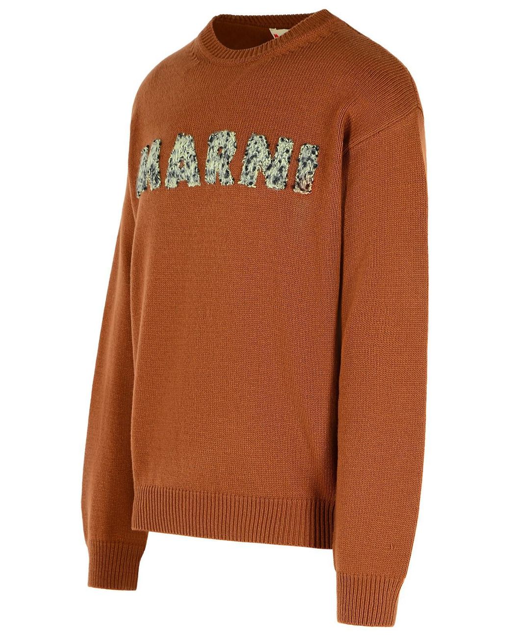 Marni Brown Virgin Wool Sweater for men
