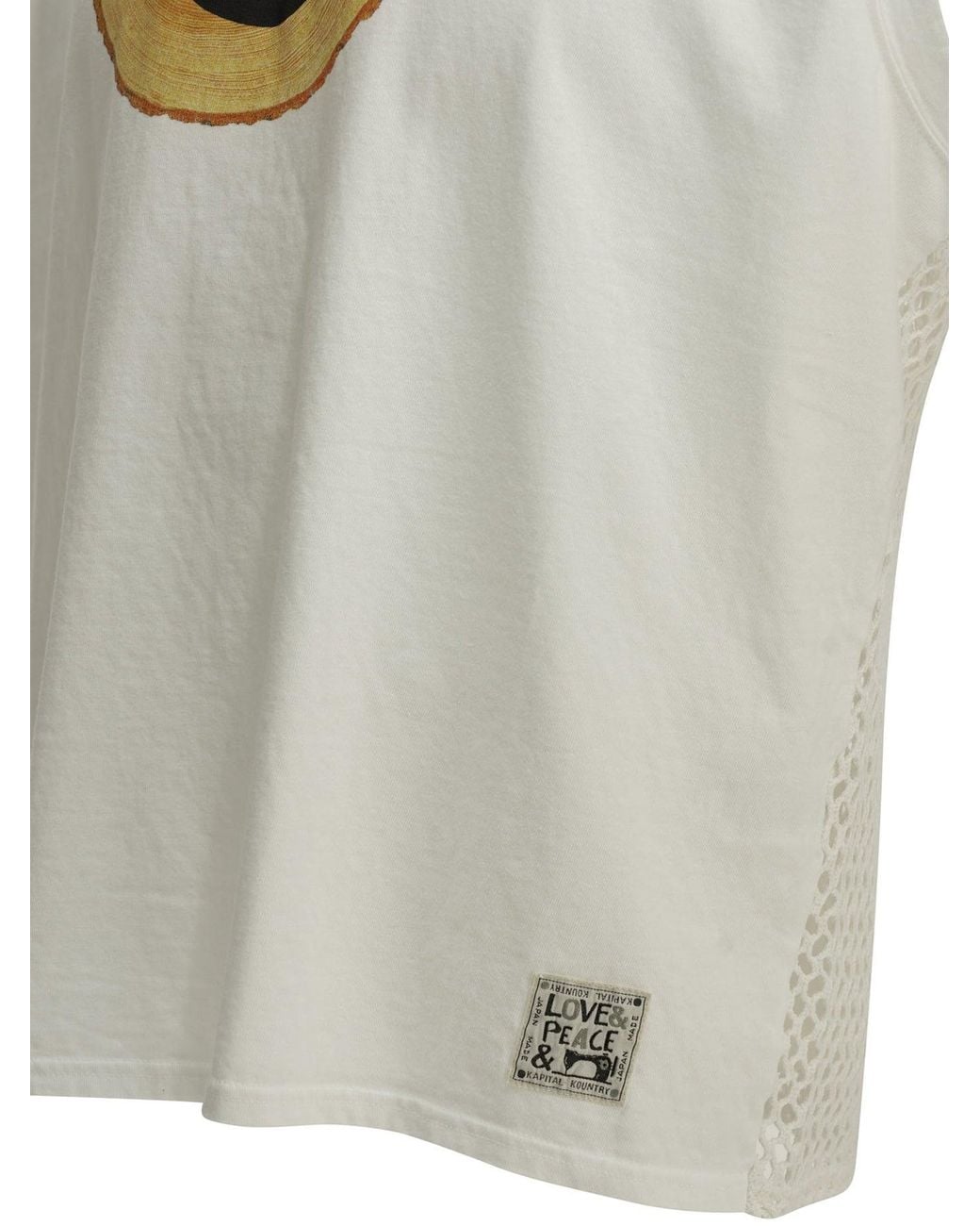 Kapital Gray Tree Trunk Crew-Neck T-Shirt for men