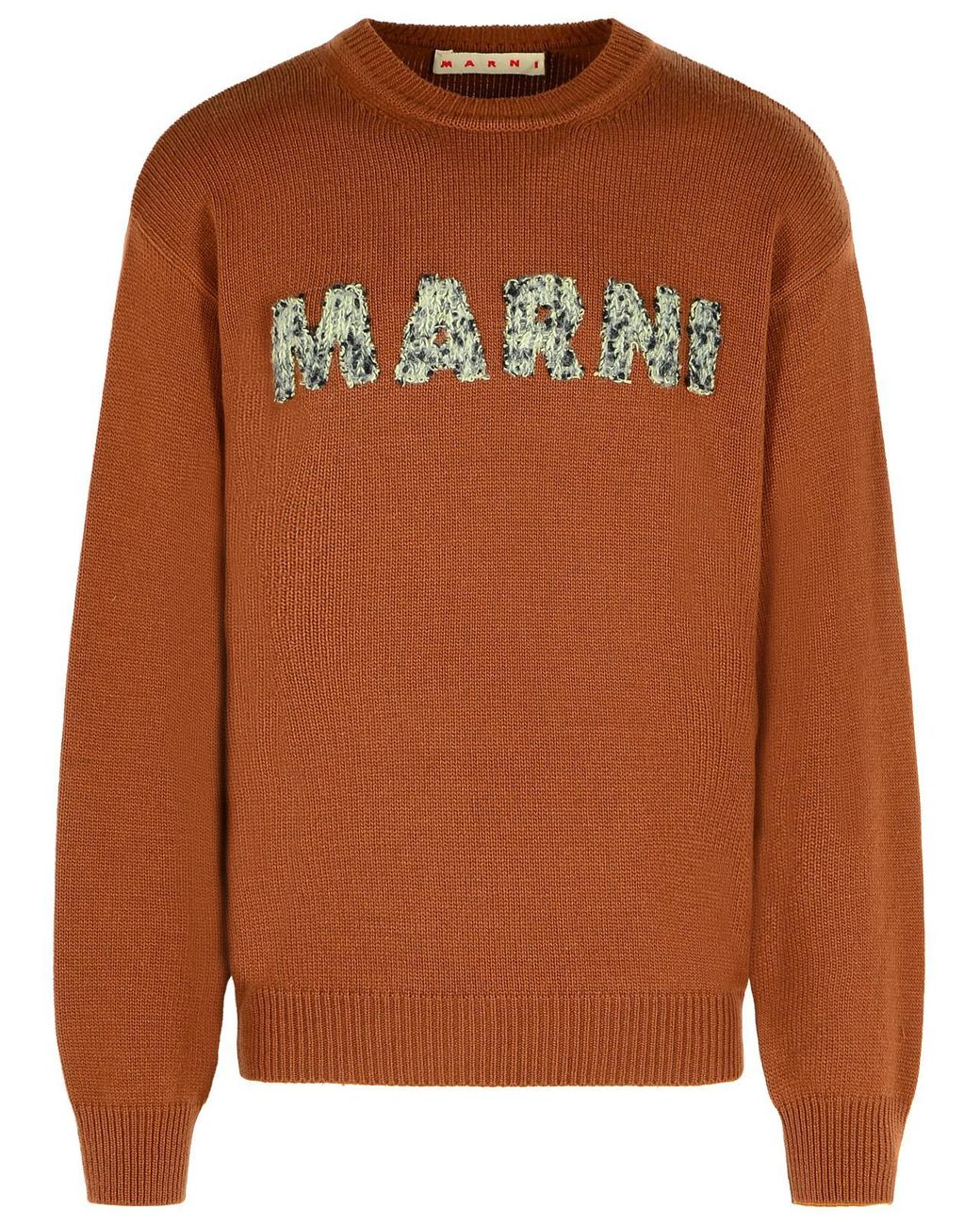 Marni Brown Virgin Wool Sweater for men