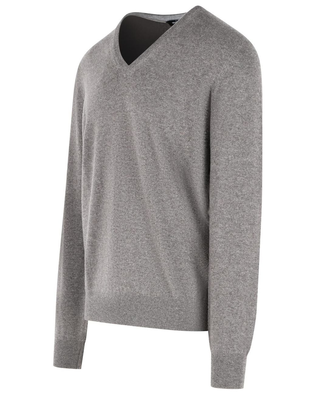 Gran Sasso Gray Taupe Cashmere Sweater for men