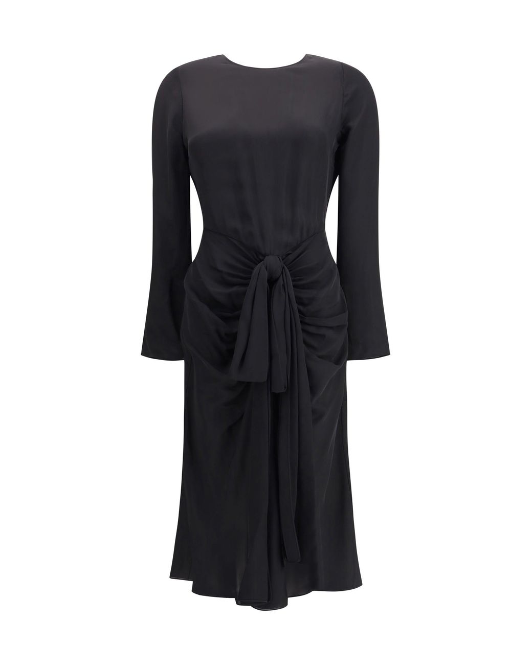 Alaïa Black Alaã¯A Draped Viscose Dress