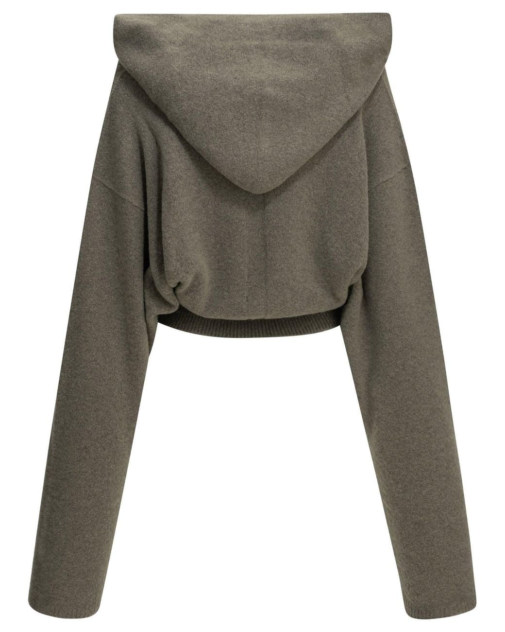 Rick Owens Green Cashmere-Blend Hooded Sweater