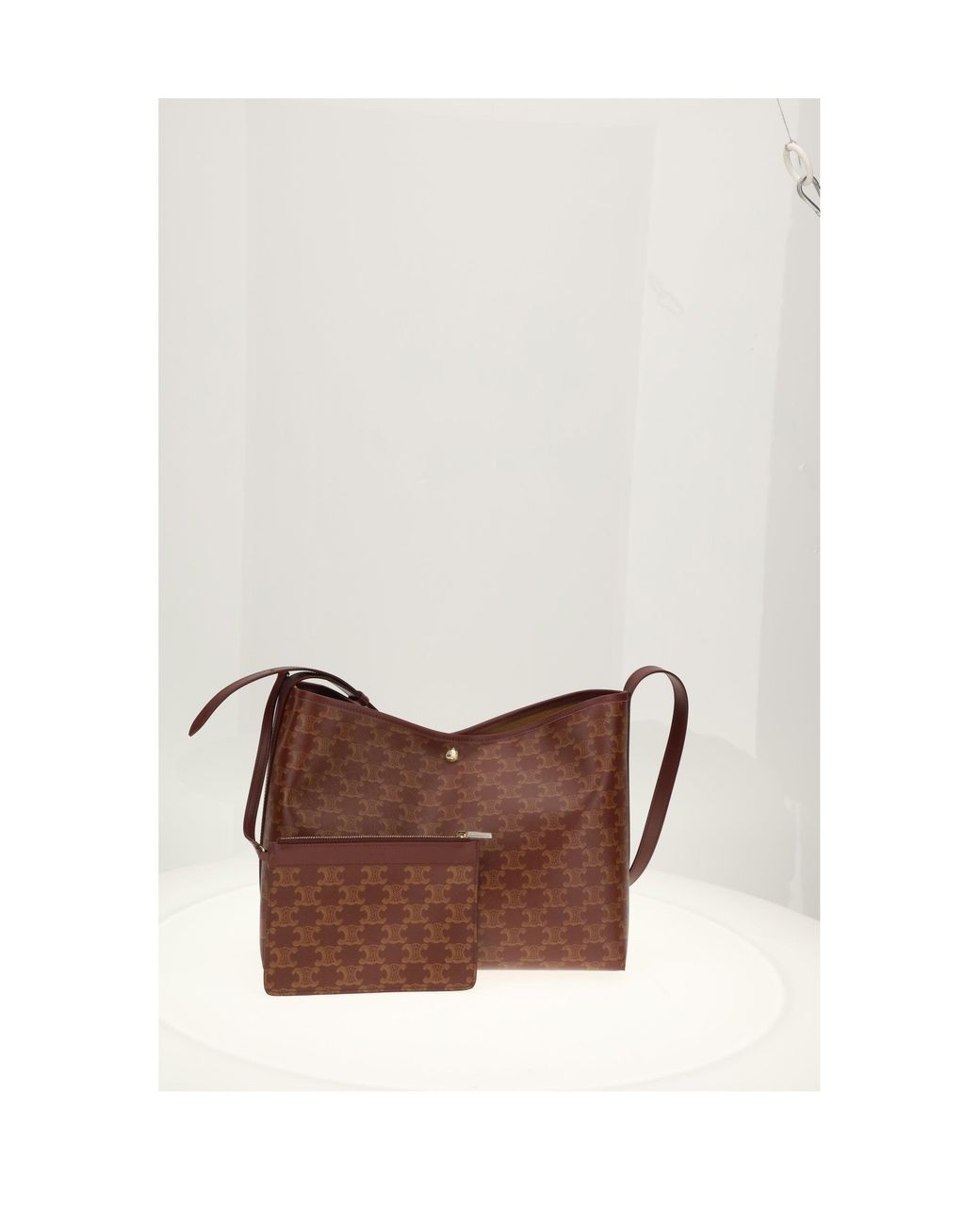 Céline White Soft Shopper/Tan