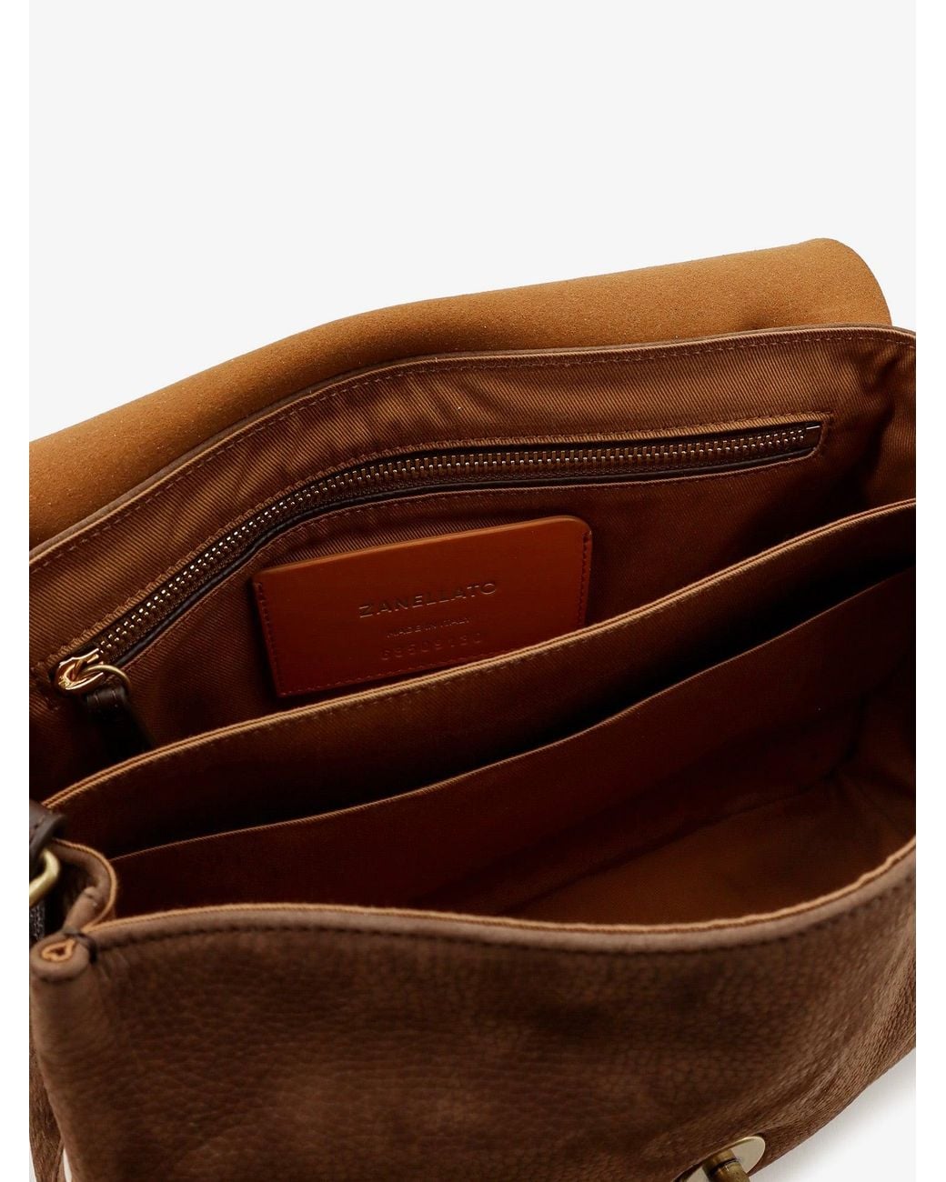 Zanellato Brown Postina Jones Nubuck Handbag