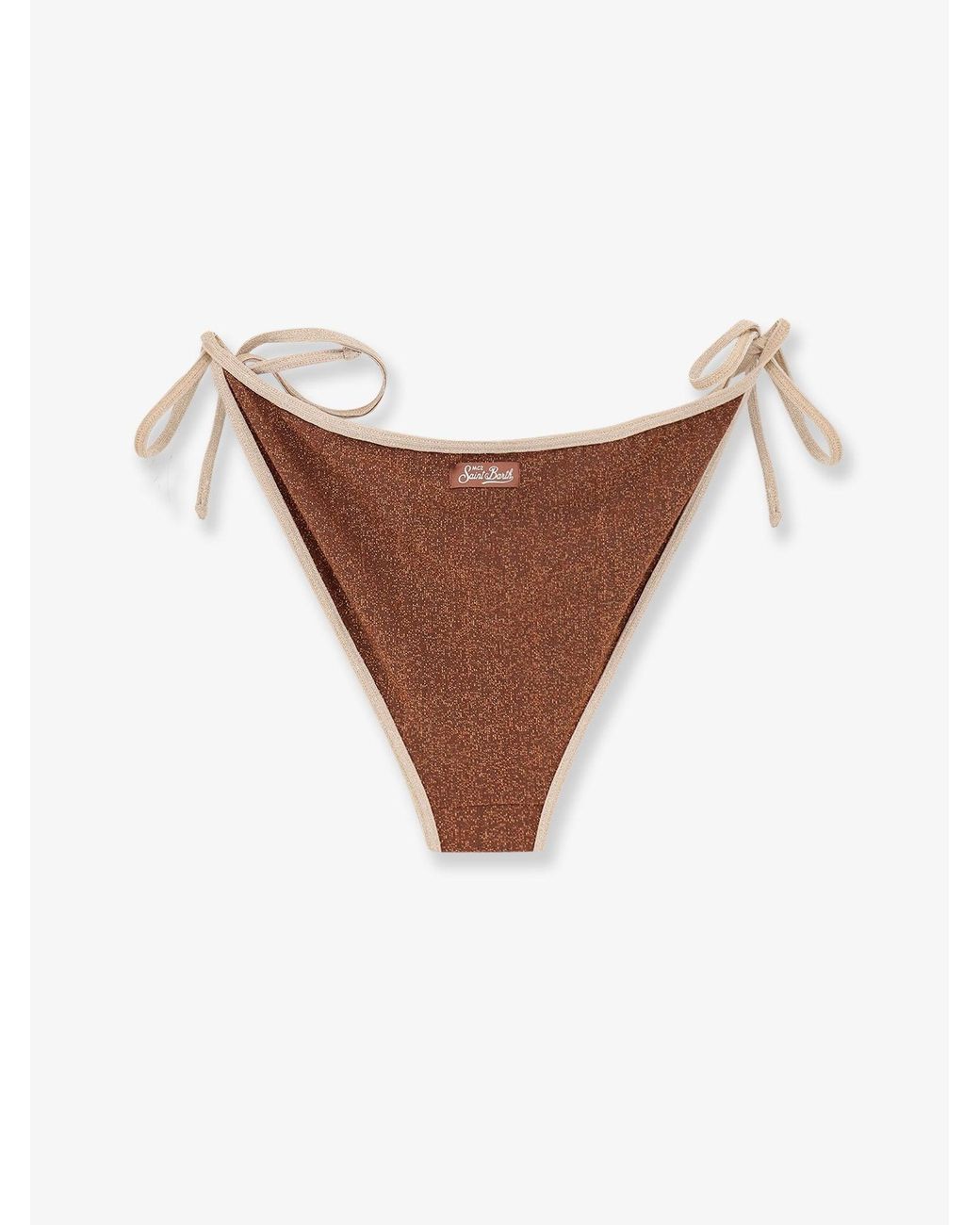 Mc2 Saint Barth White String Bikini Bottom Virgo Lurex