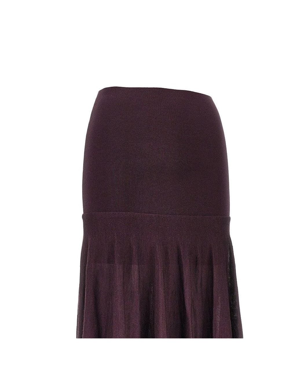 Rabanne Purple Knitted Long Skirt