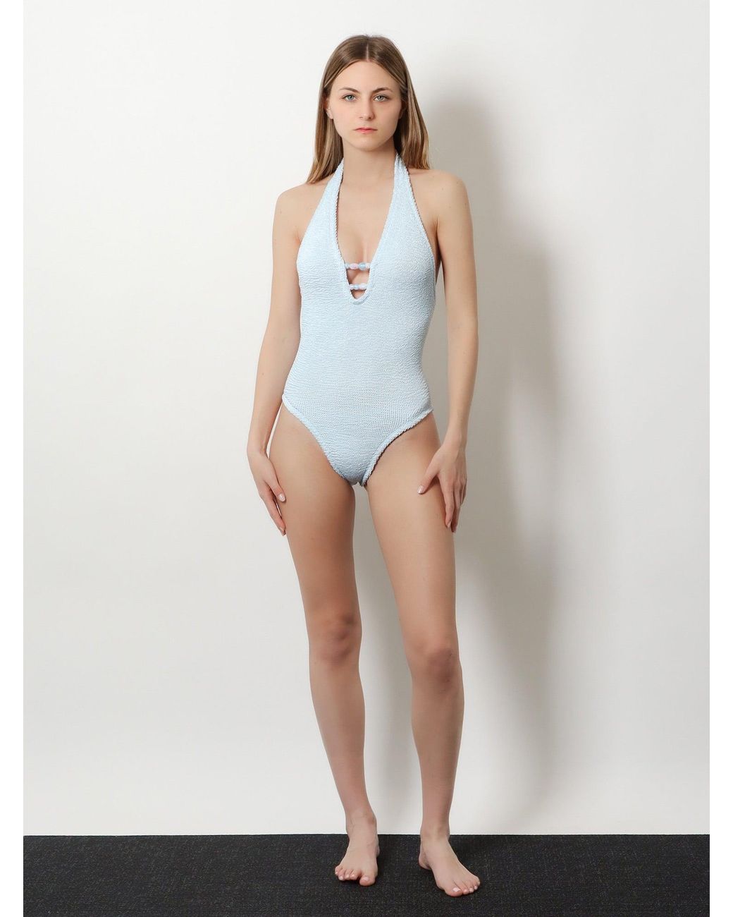 Hunza G Blue One-Piece Swimsuit Adriana