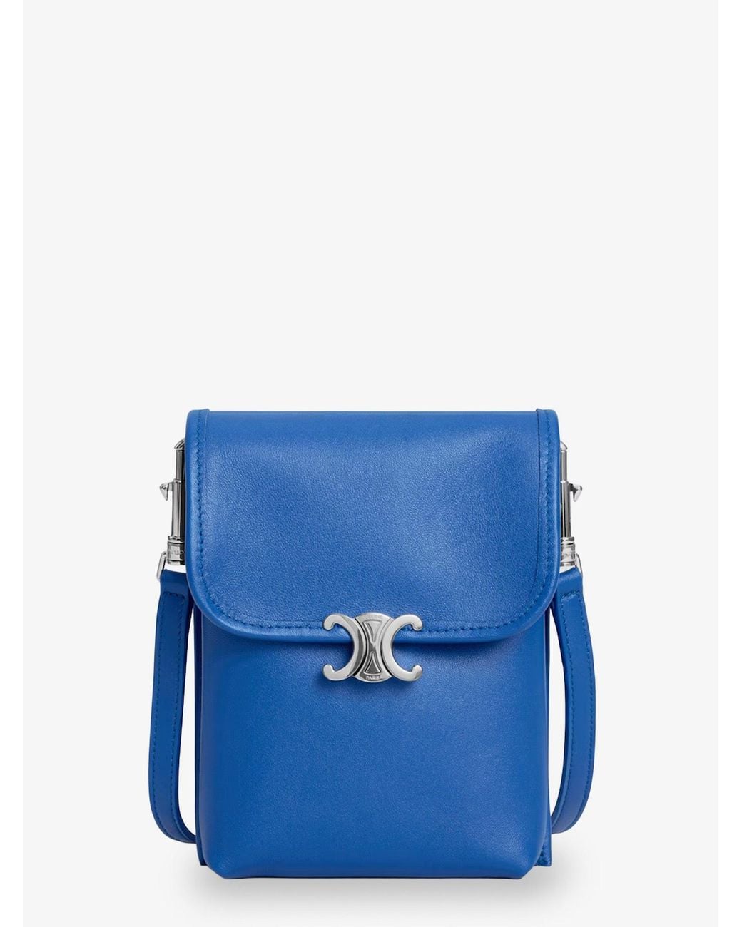 Céline Blue Soft Triomphe Leather Belt Bag for men