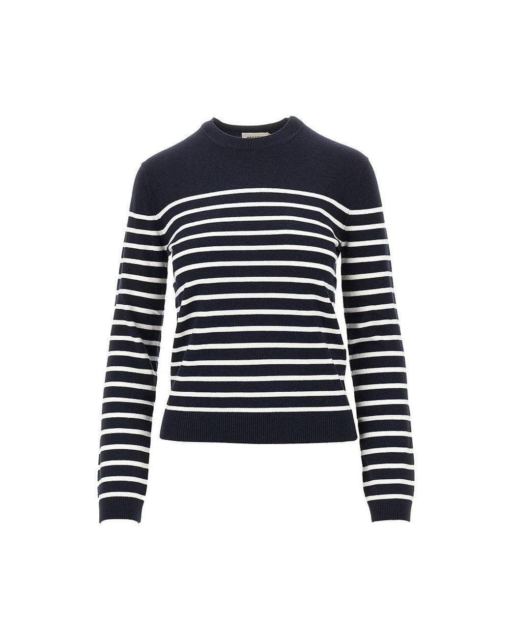 Weekend by Maxmara Blue Knitted Sweater With Striped Motif