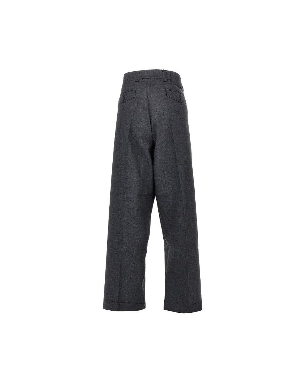 mfpen Gray 'Patch' Tropical Wool Pants for men