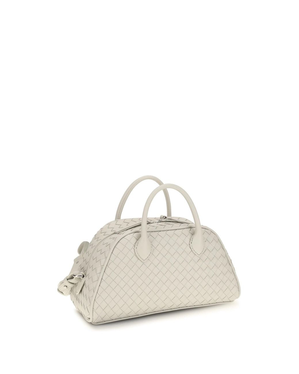 Bottega Veneta White Intrecciato Leather Shoulder Bag Silica for men