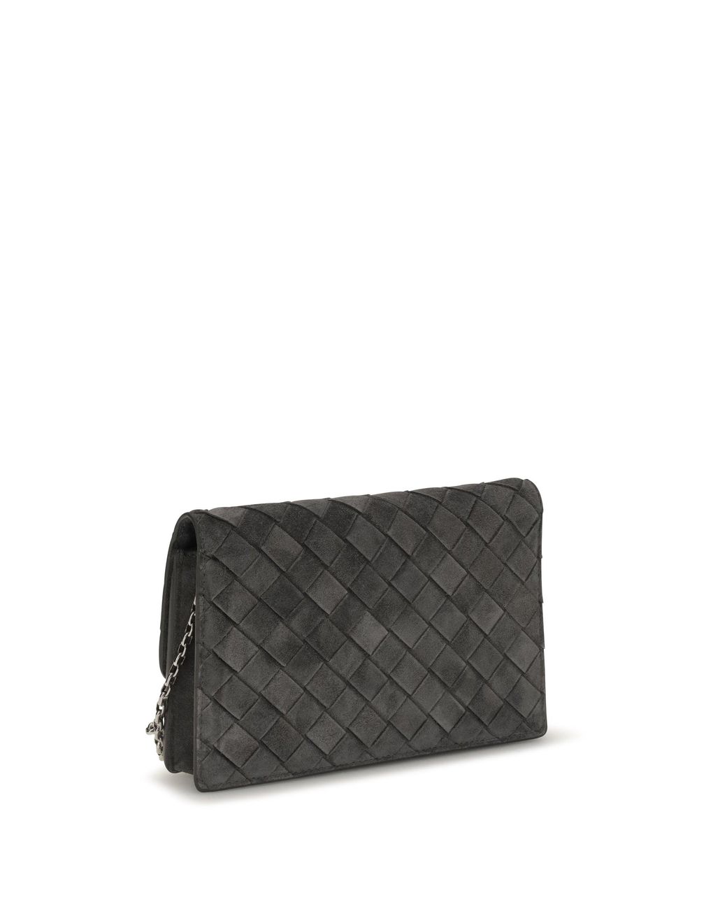 Bottega Veneta Black Andiamo Suede Shoulder Bag Obsidian