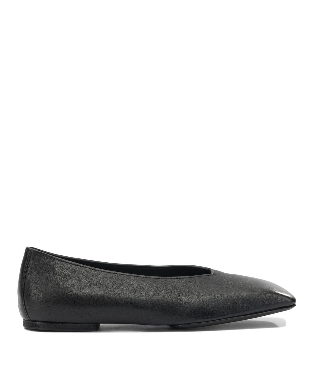 Rick Owens Black Concordians Ballet Flats Ram Leather
