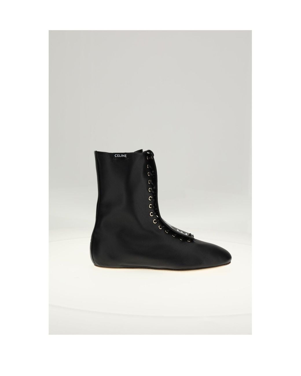 Céline White Lace-Up Boot 05