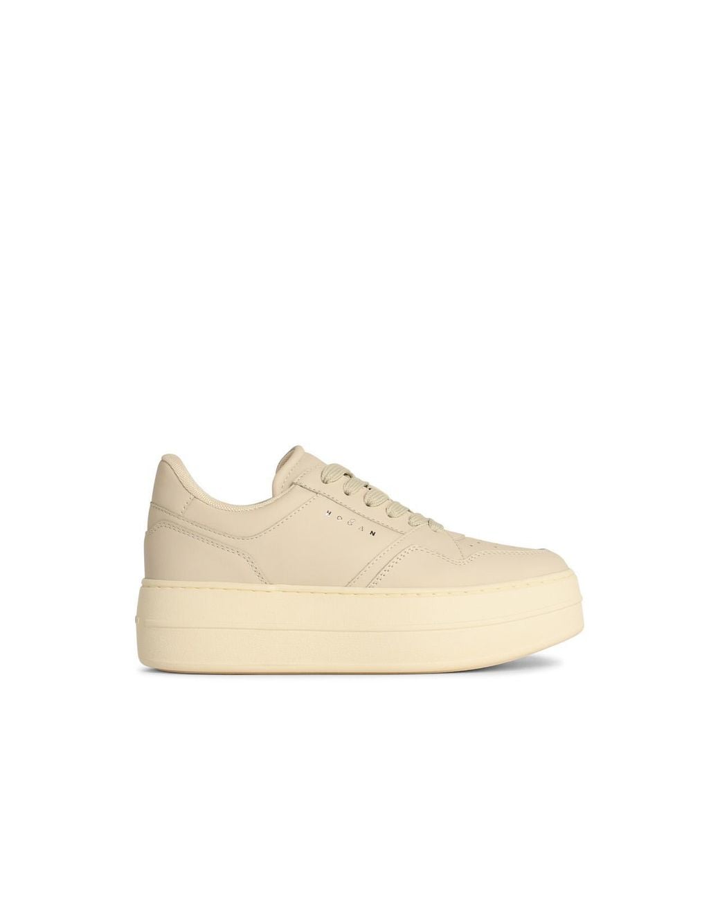 Hogan Natural 'H670' Ivory Leather Sneakers