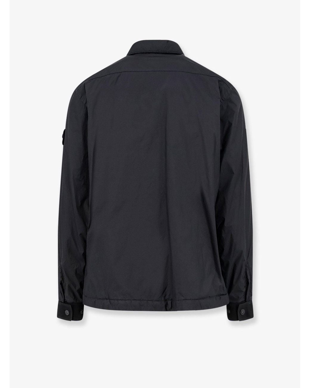 Stone Island Black Crinkle Reps Recycled Nylon Jacket for men