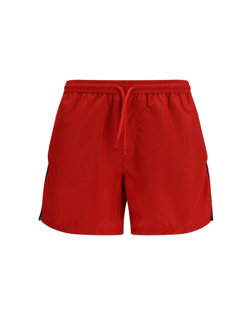 Gcds Red Logo-Detail Swim Shorts Tomato for men