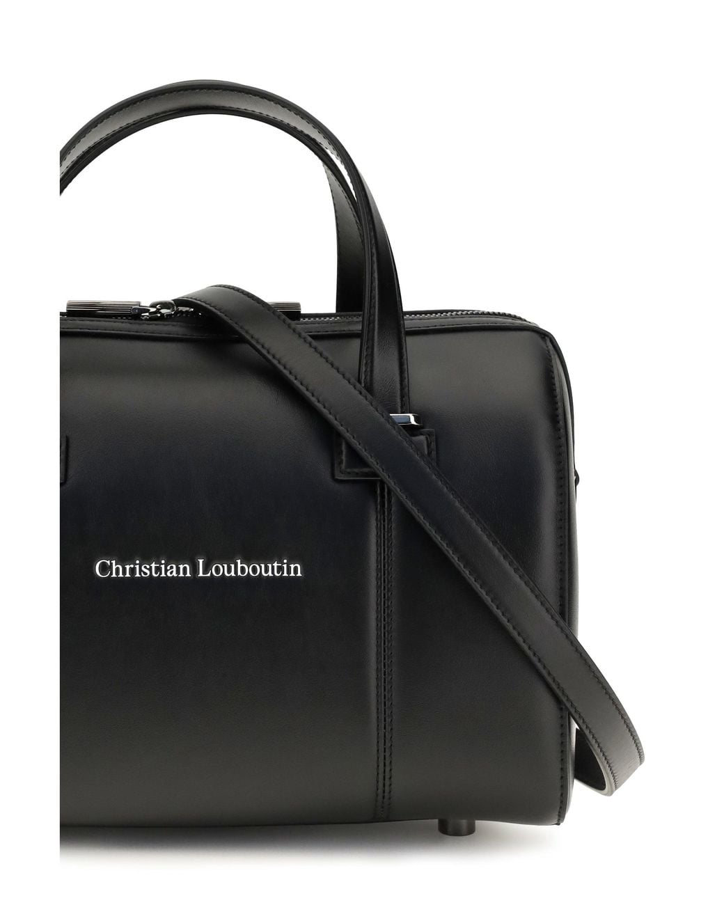 Christian Louboutin Black Small Tactical Leather Handbag for men
