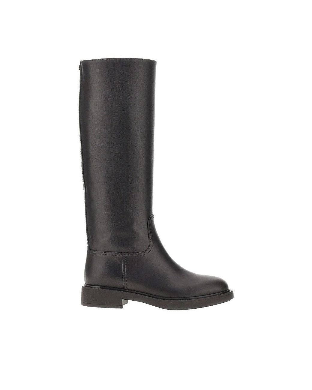 Gianvito Rossi Black 'Ascott' Leather Boots