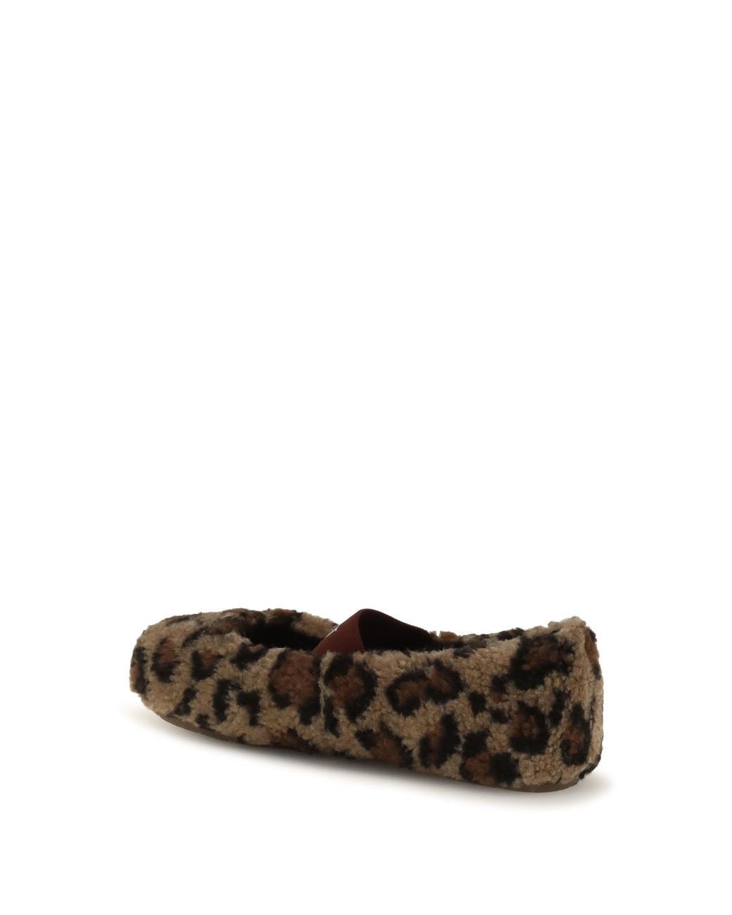 Moon Boot White Leopard Teddy Ballerinas