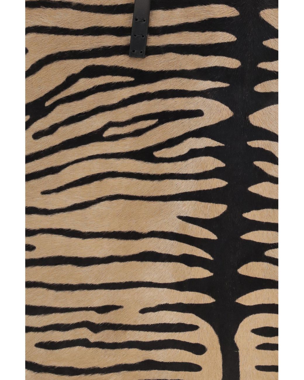 Fendi White Roll Medium Shopping Bag Nero+Naturale