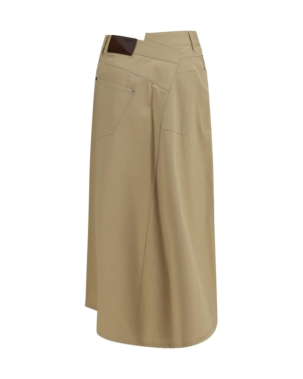 Loewe Natural Asymmetric Cotton Skirt