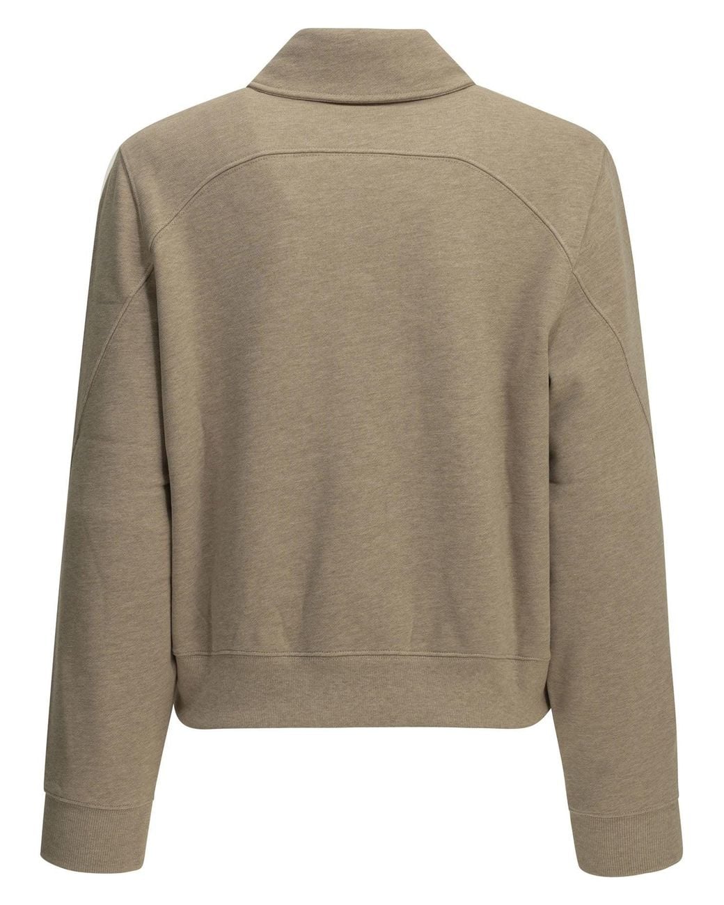 Maison Kitsuné Natural "Baby Fox" Polo-Collar Sweatshirt