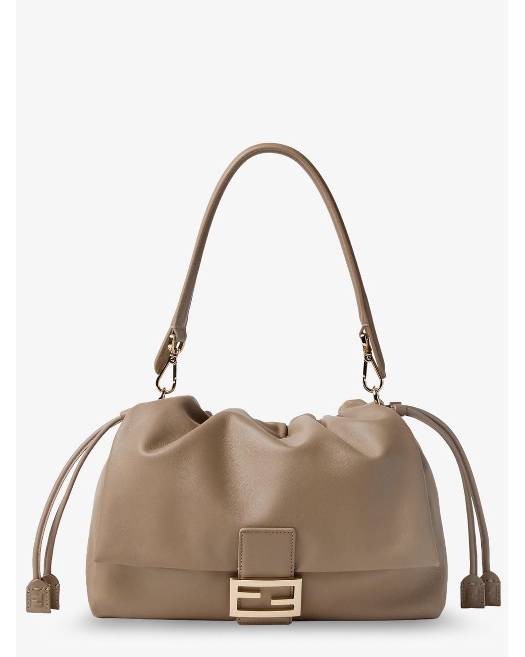 Fendi Natural Baguette Soft Large Leather Bag