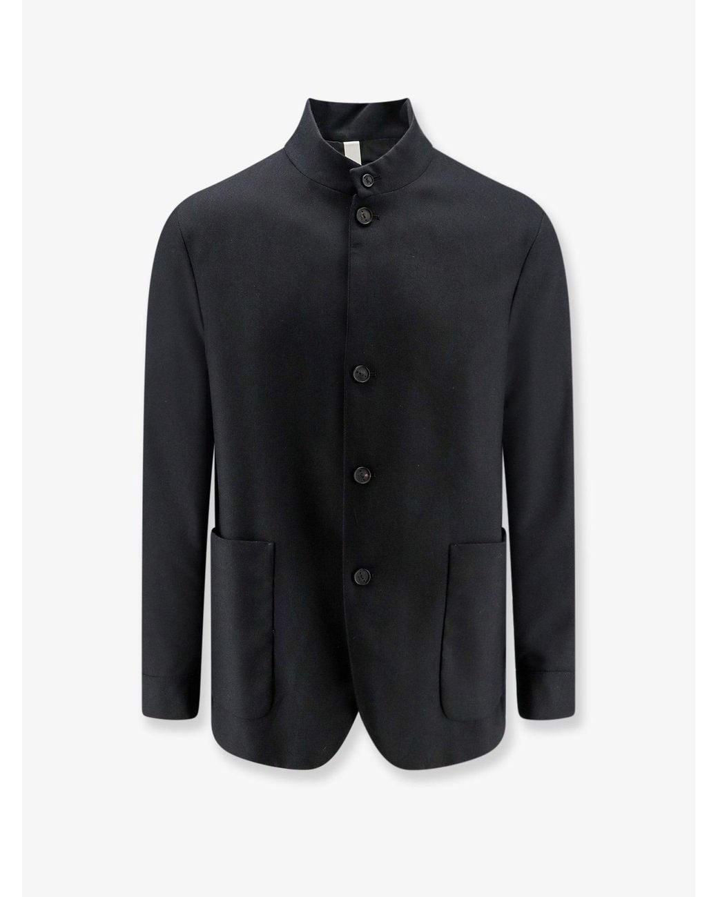 Hevò Black Casalvecchio Wool Blend Jacket for men