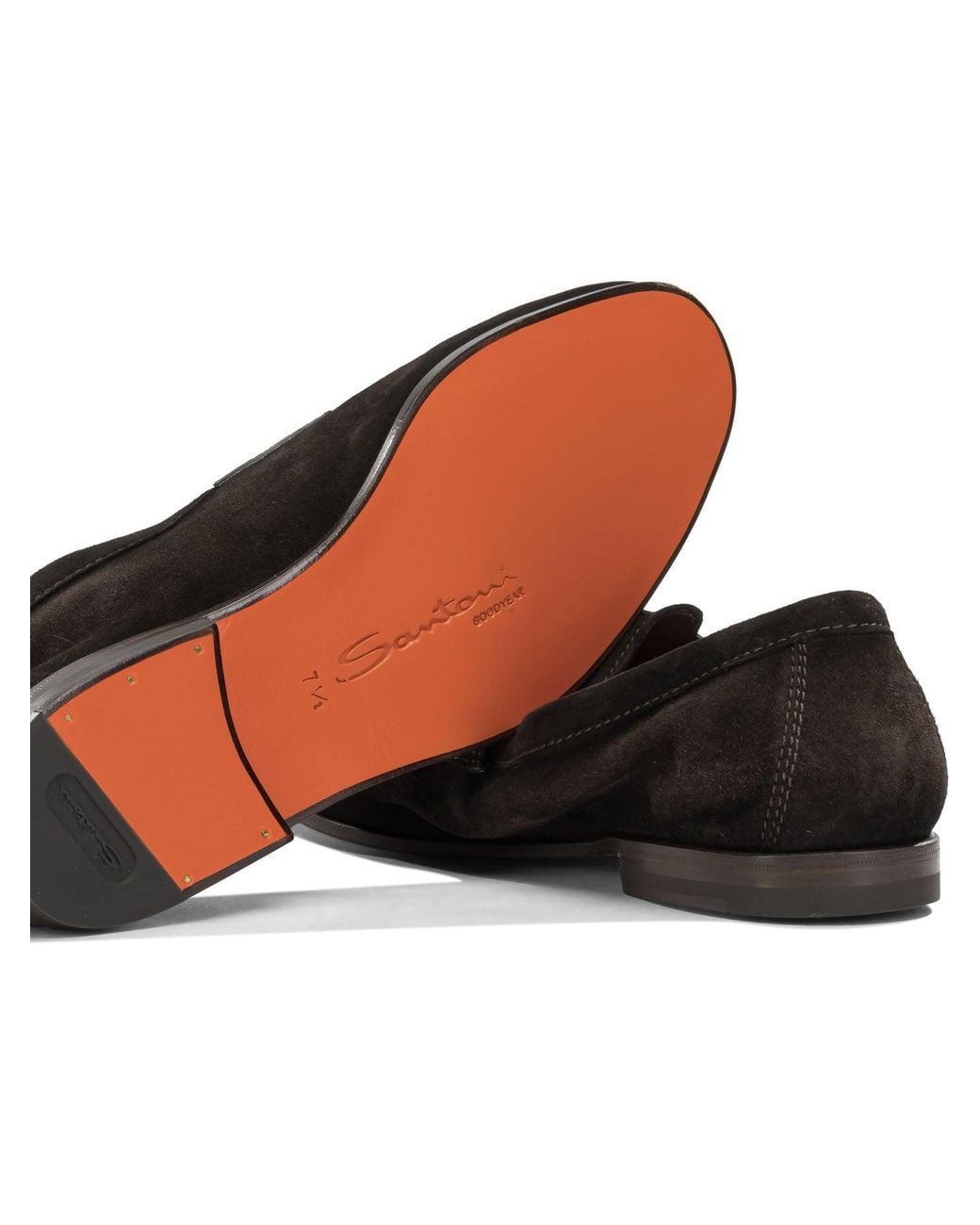 Santoni Black "Carlo" Loafers for men