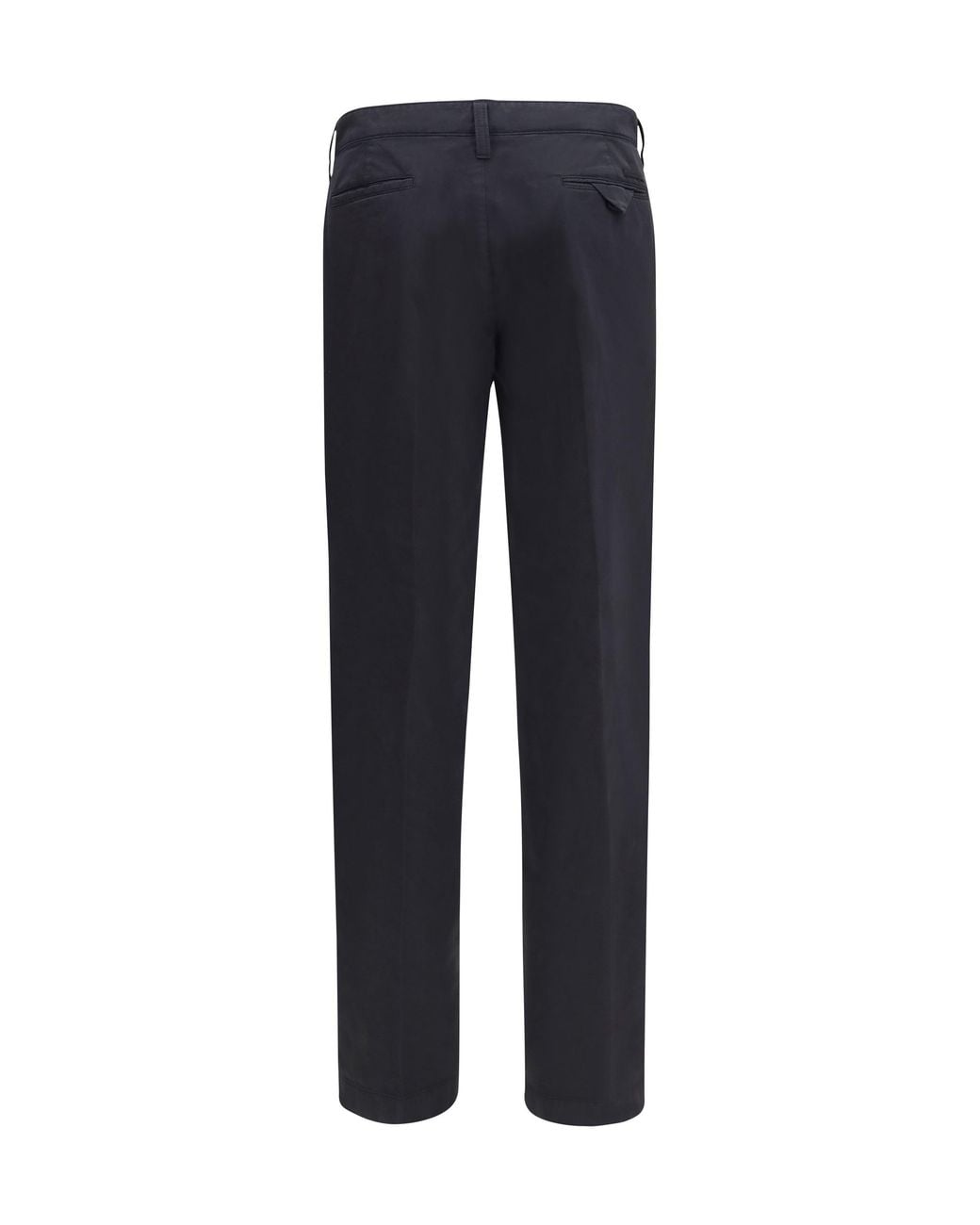 Prada Blue Garment Dyed Cotton Pants for men