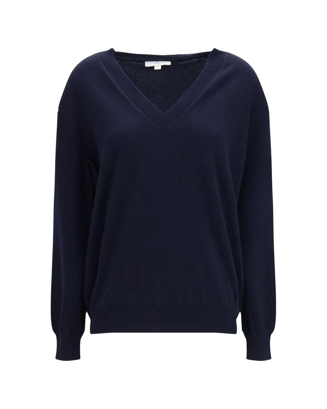 Malo Blue Cashmere V-Neck Sweater