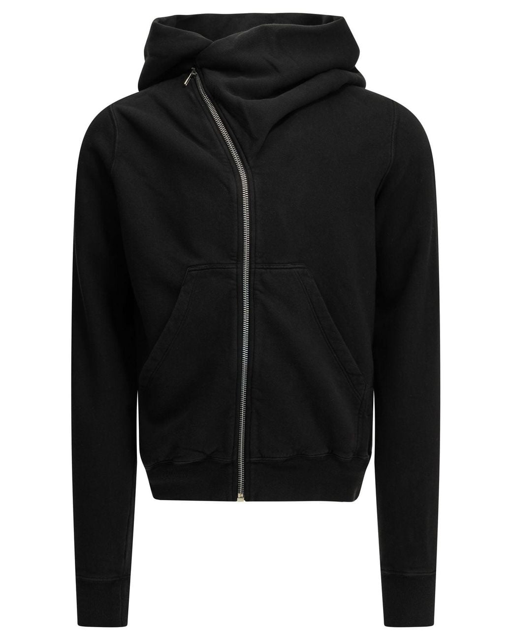 Rick Owens Black "Mountain" Zip-Up Sweatshirt for men