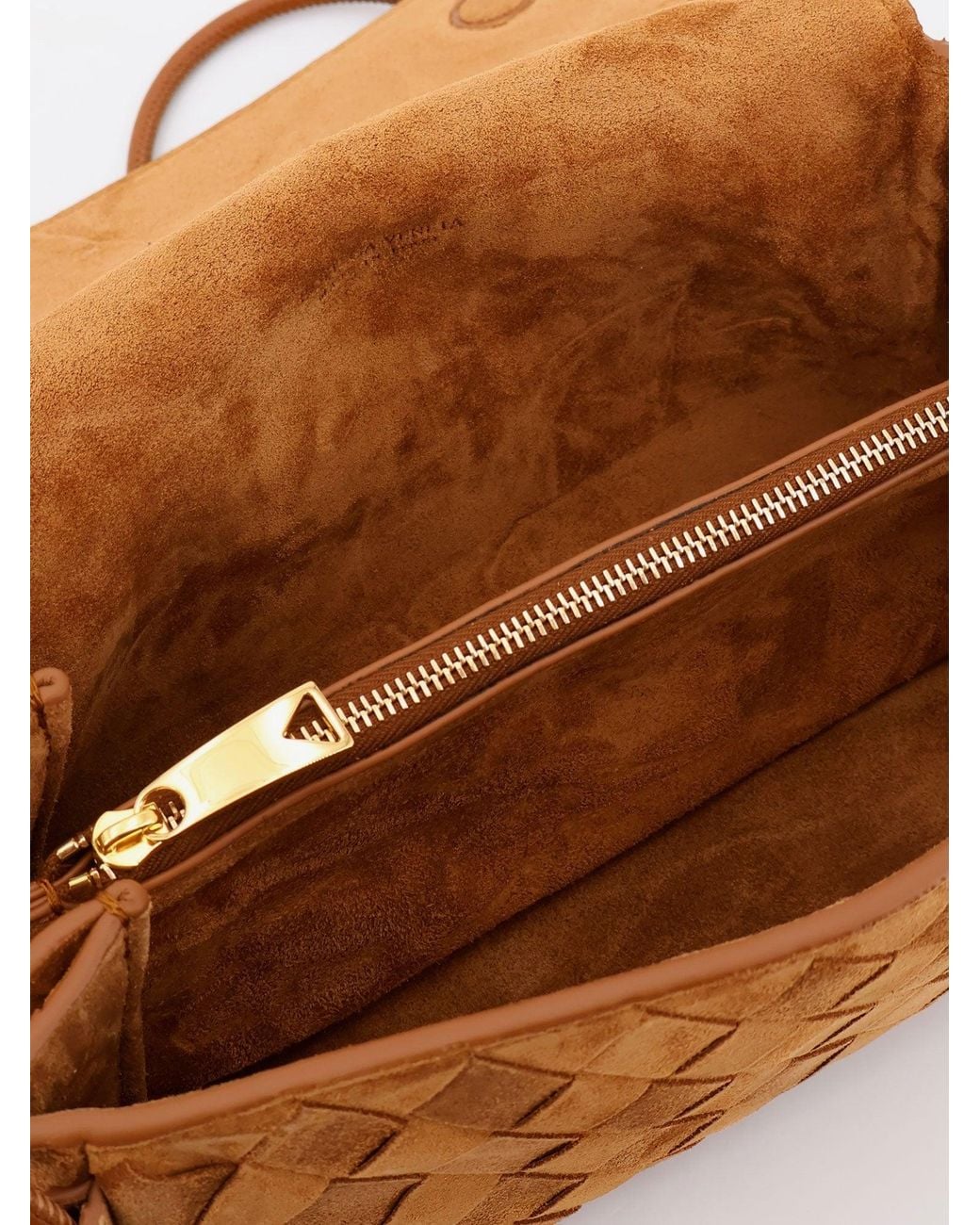 Bottega Veneta Natural Notturno Suede Pouch