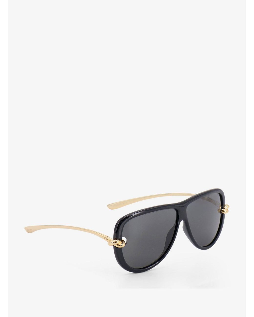 Bottega Veneta Gray Knot Aviator Acetate Sunglasses
