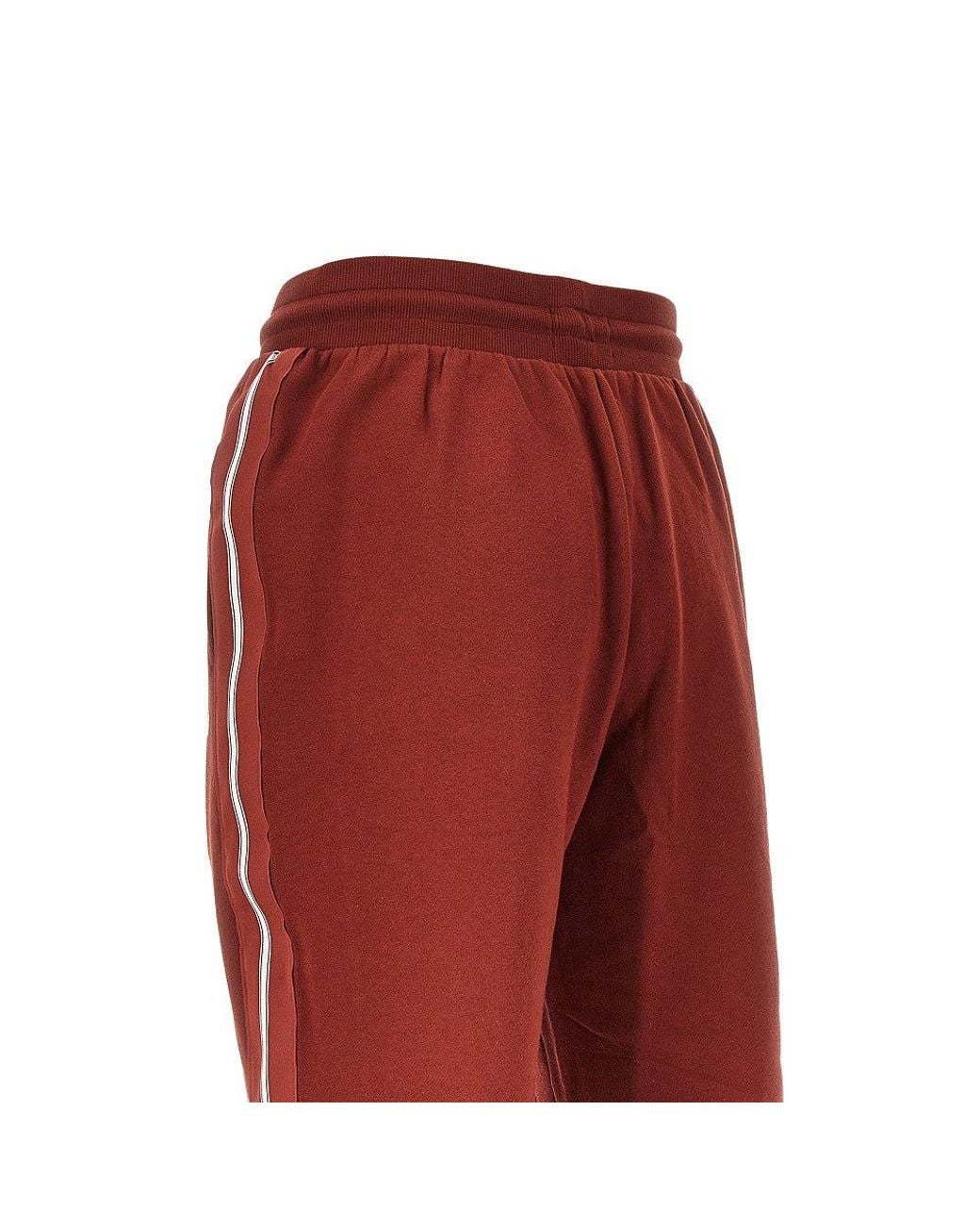 EA BODYWEAR Red French Terry Loungewear Pants for men