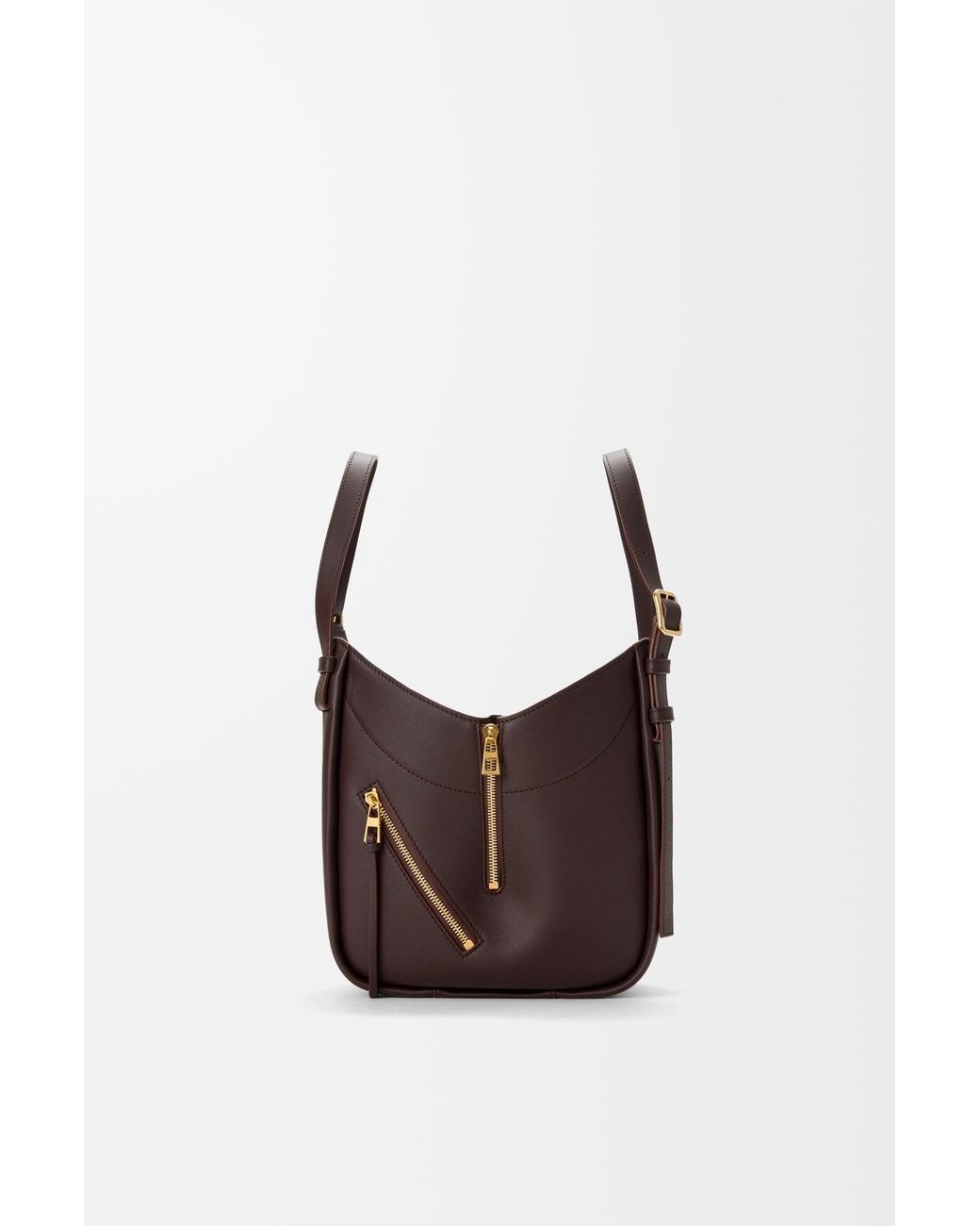Loewe Brown Hammock Flip Mini Shoulder Bag Dark Chestnut