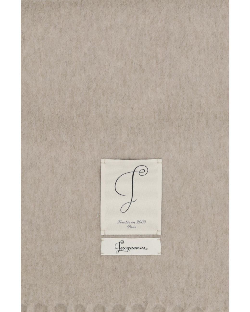 Jacquemus White Cavallo Fringed Scarf for men